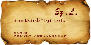 Szentkirályi Lola névjegykártya